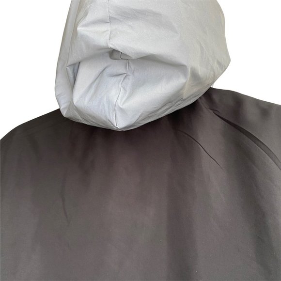 Five By Five GOOD VIBES Hoodie Jacket Small Iridescent Silver Black Windbreaker - Picture 5 of 5